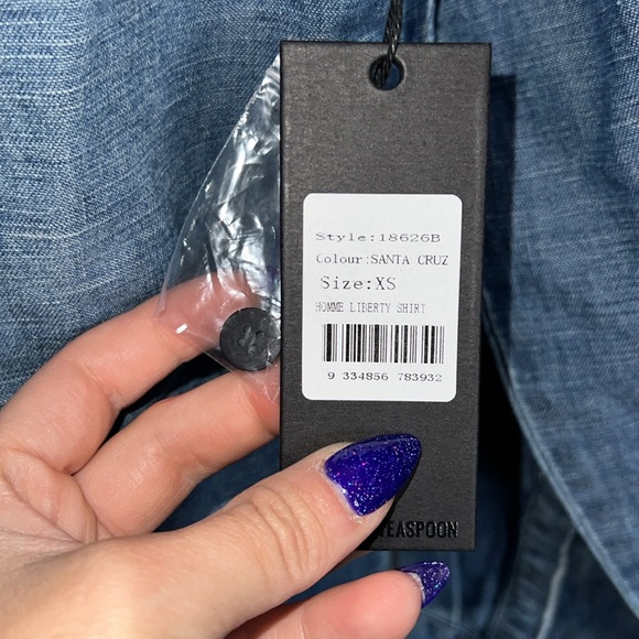 NWT Man x One Teaspoon Homme Liberty Shirt - Santa Cruz - Picture 5 of 5